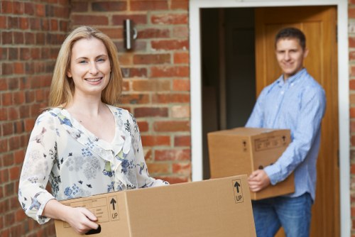 Unpacking boxes and organising a new home in Ickenham
