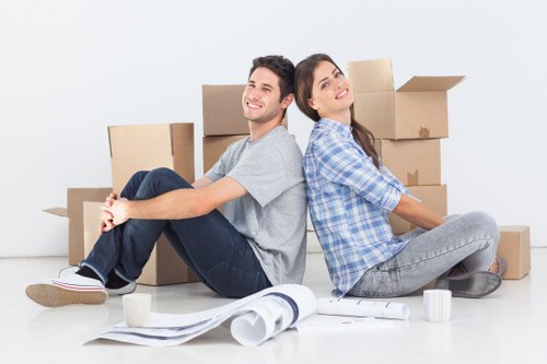 Securely loaded van with protected household items