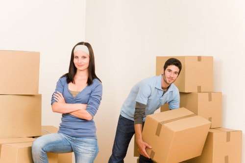 Local commercial removals vehicle near office premises