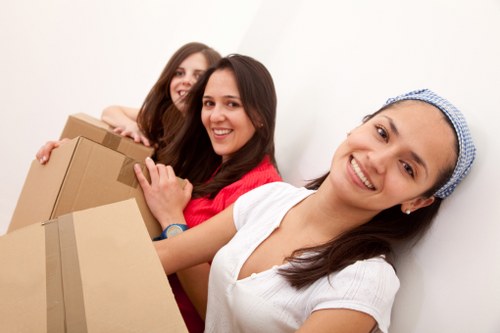 Fragile items wrapped securely with packing materials ready for transport